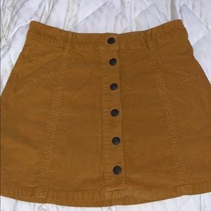 Corduroy mustard skirt
